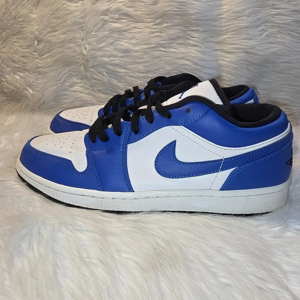 Air Jordan 1 Low Game Royal Sneakers - Men's Size 10.5 — Blue/White/Black